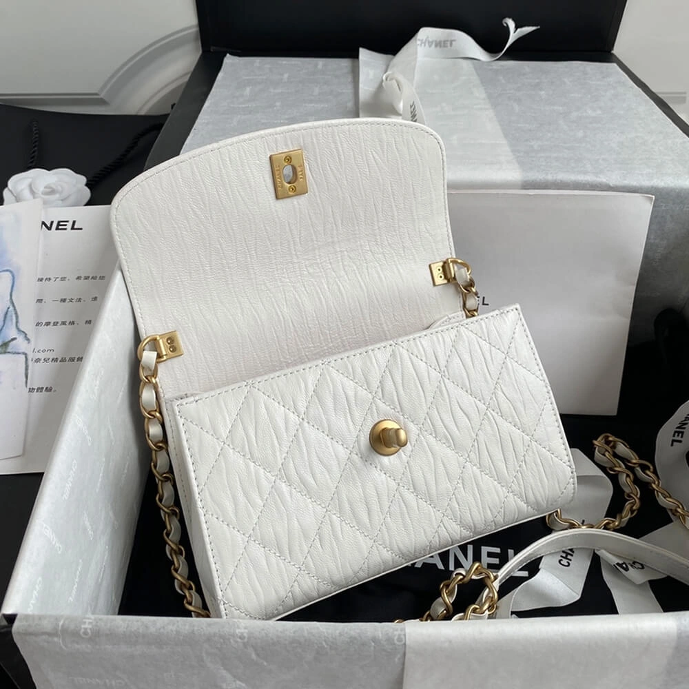 CHANEL Mini Flap Bag with Top Handle Lightweight 1690