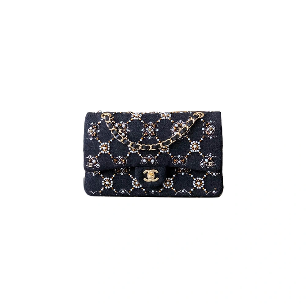 CHANEL Pearl  Double Flap Handbag(HIGH-END GRADE) Durable 1628