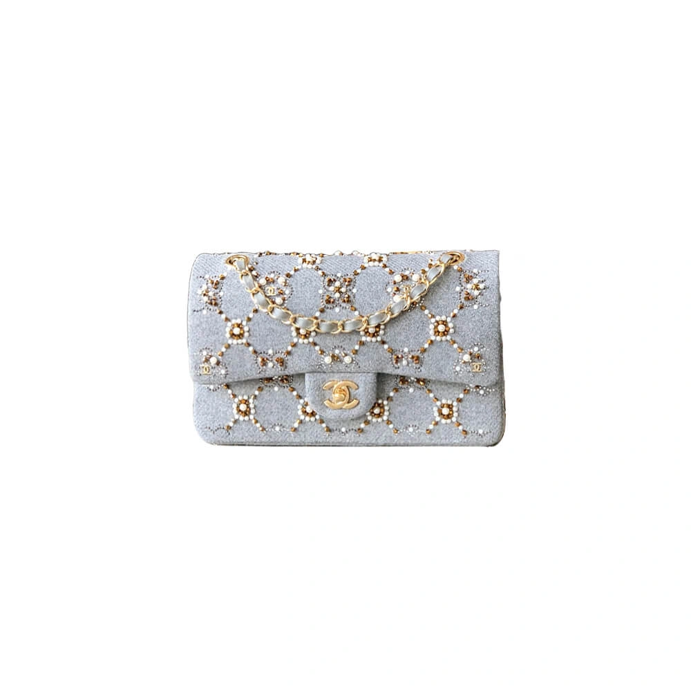 Sleek CHANEL Pearl  Double Flap Handbag(HIGH-END GRADE) 1595