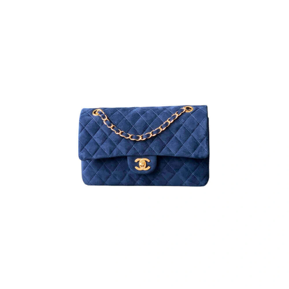 CHANEL Suede  Double Flap Handbag(HIGH-END GRADE) Functional 1613