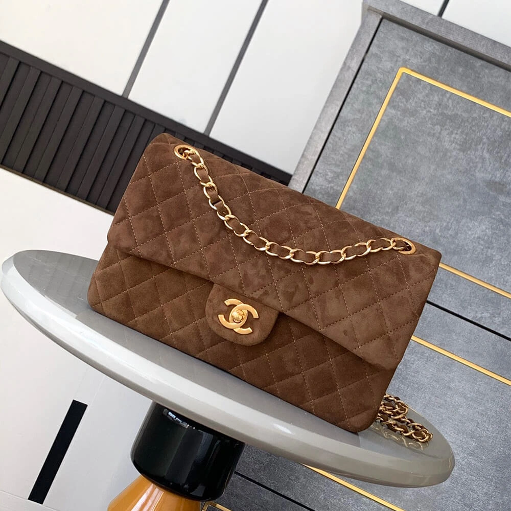Versatile CHANEL Suede  Double Flap Handbag(HIGH-END GRADE) 1598