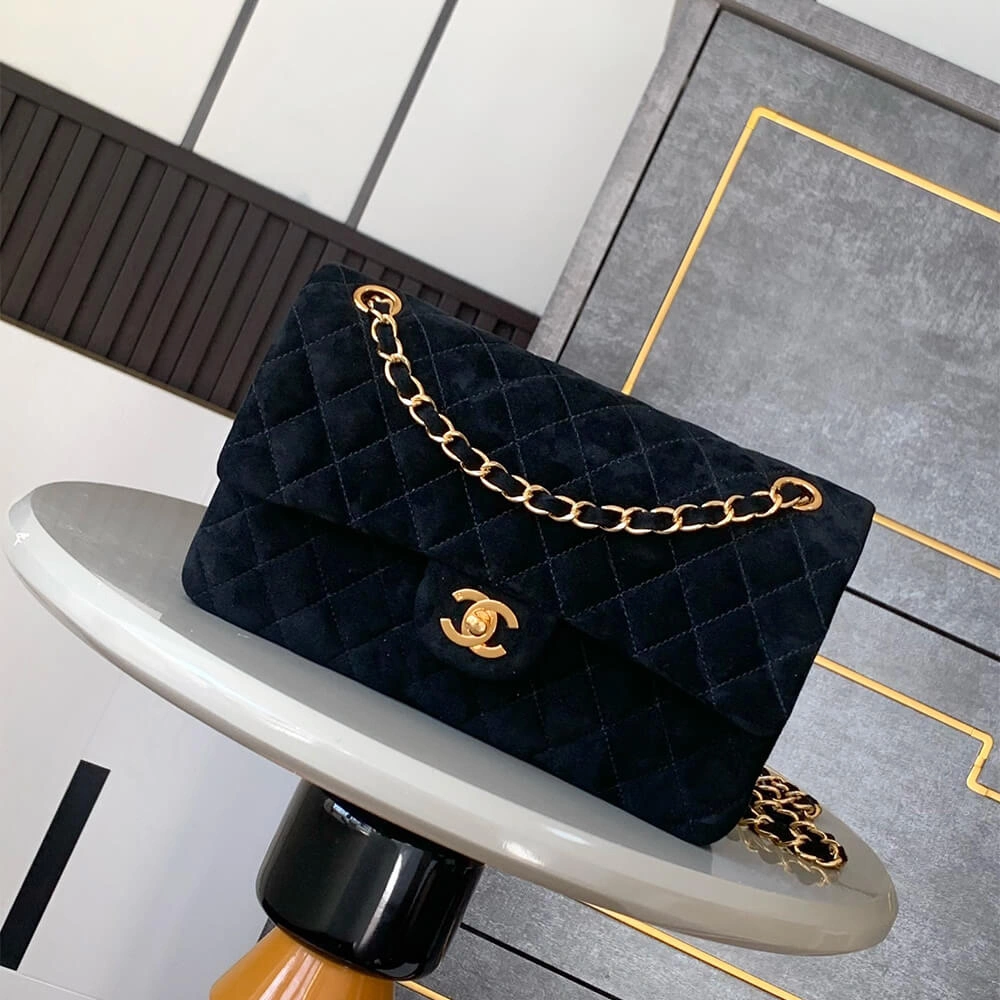 CHANEL Suede  Double Flap Handbag(HIGH-END GRADE) UrbanChic 1602
