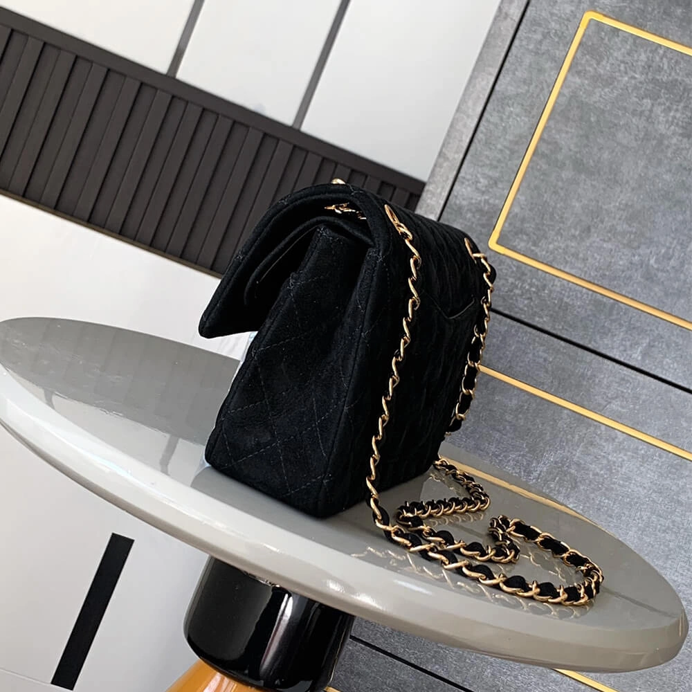 CHANEL Suede  Double Flap Handbag(HIGH-END GRADE) UrbanChic 1602