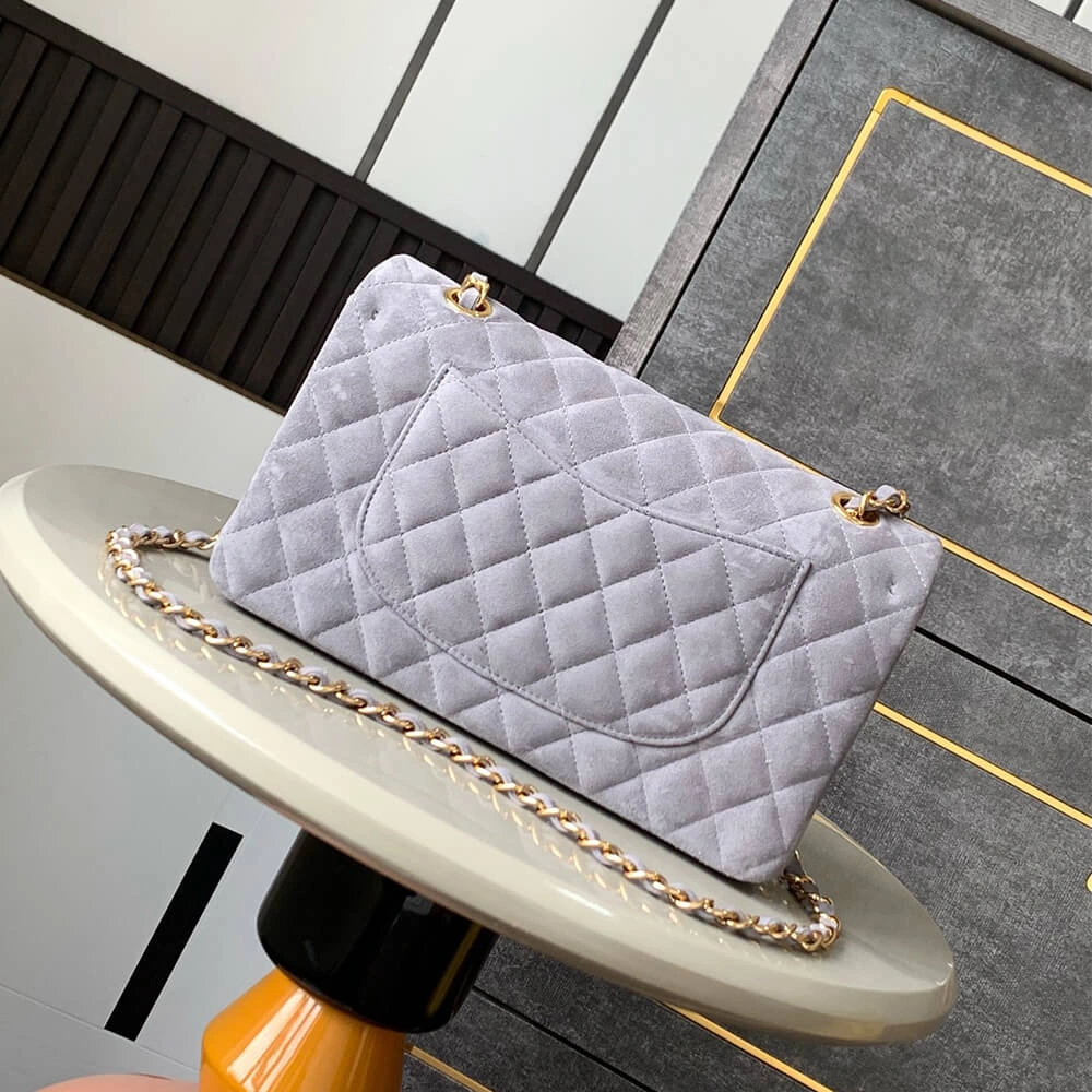 CHANEL Suede  Double Flap Handbag(HIGH-END GRADE) Tailored 1607