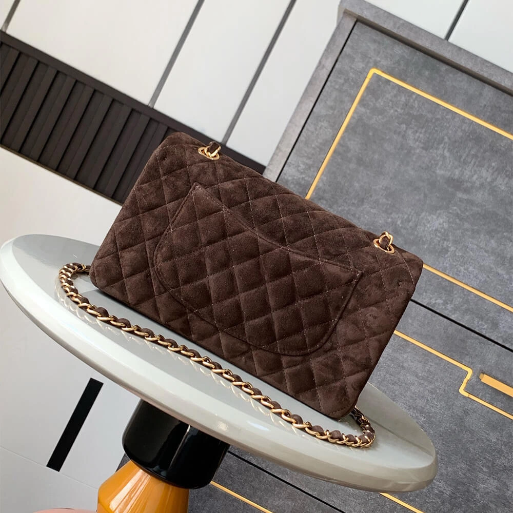 CHANEL Suede  Double Flap Handbag(HIGH-END GRADE) TopPick 1588