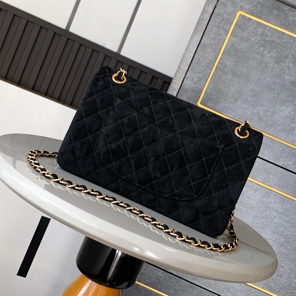 CHANEL Suede  Double Flap Handbag(HIGH-END GRADE) UrbanChic 1602