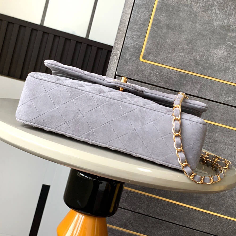 CHANEL Suede  Double Flap Handbag(HIGH-END GRADE) Tailored 1607