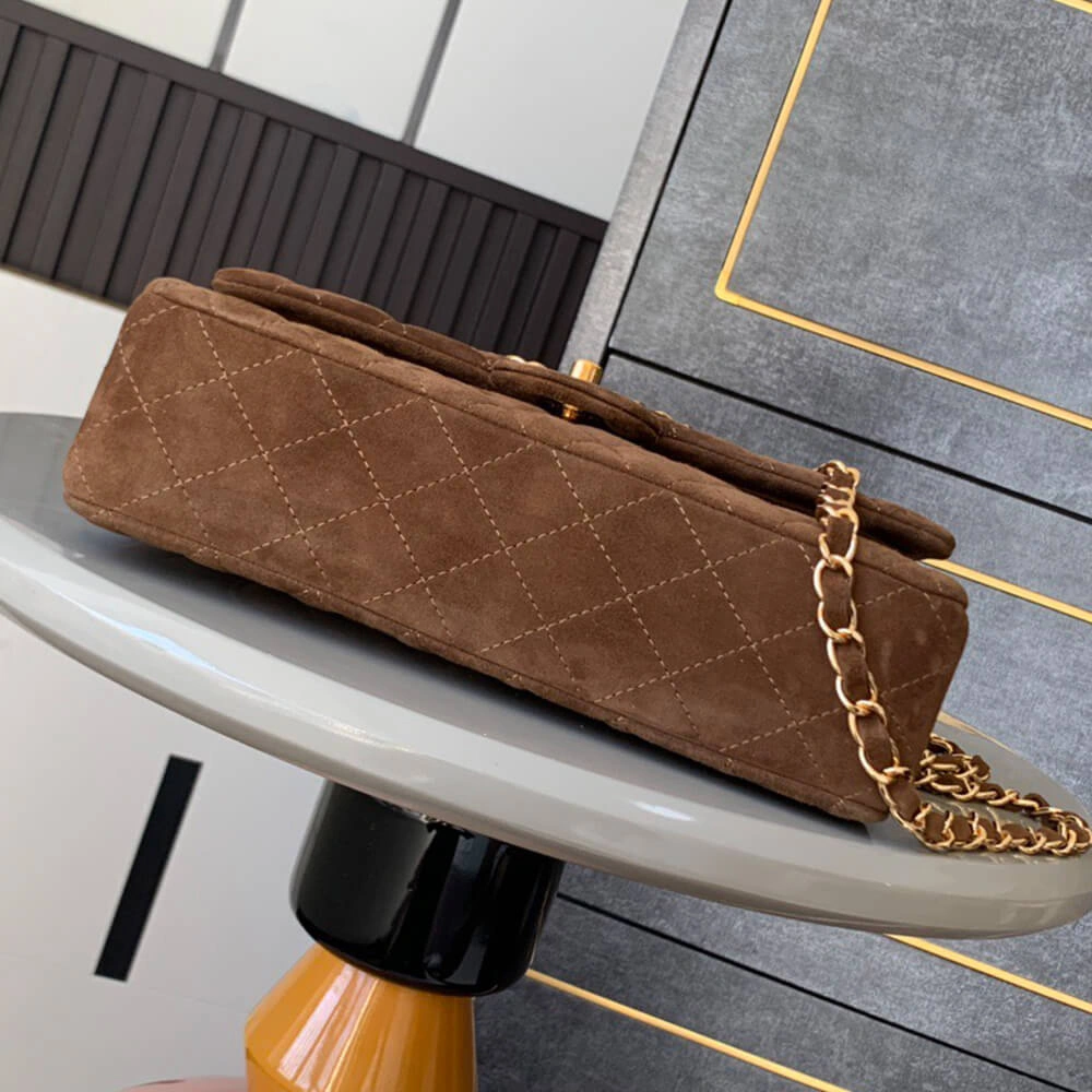 Versatile CHANEL Suede  Double Flap Handbag(HIGH-END GRADE) 1598