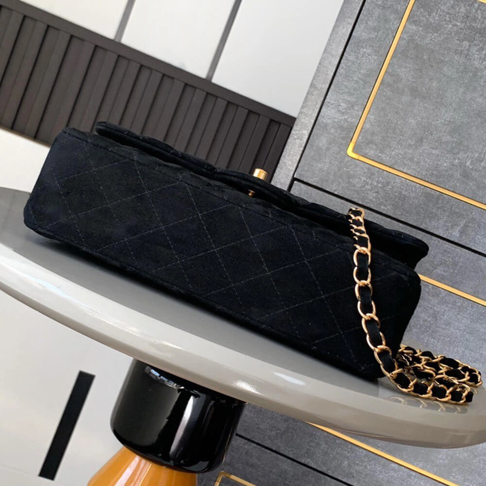 CHANEL Suede  Double Flap Handbag(HIGH-END GRADE) UrbanChic 1602