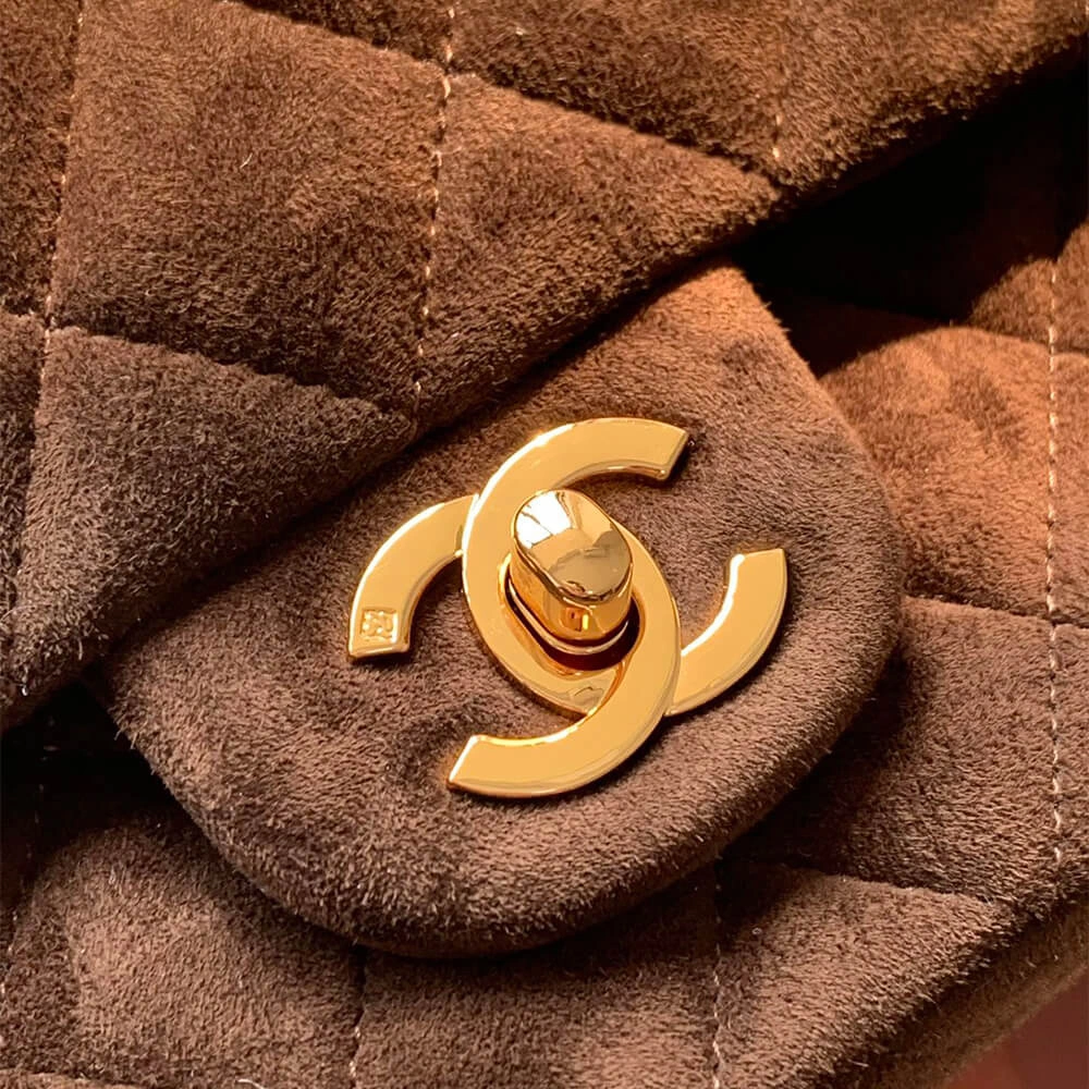 CHANEL Suede  Double Flap Handbag(HIGH-END GRADE) TopPick 1588