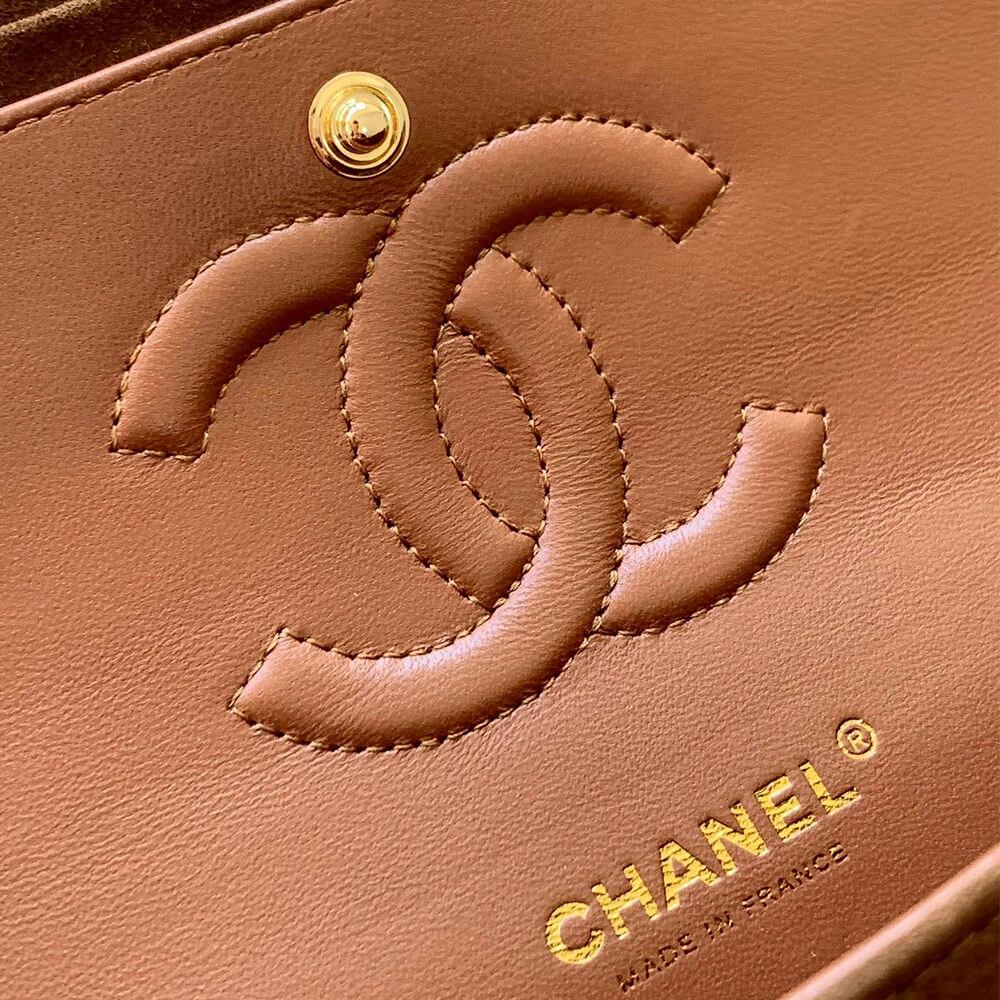 Versatile CHANEL Suede  Double Flap Handbag(HIGH-END GRADE) 1598