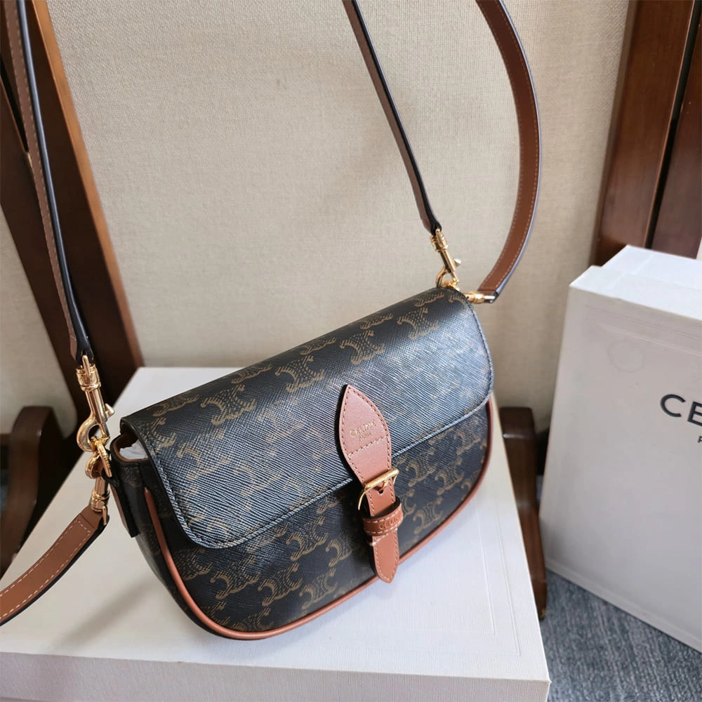 Celine SOFT SHOPPER BAG IN Triomphe Canvas and Calfskin MultiPurpose 2513