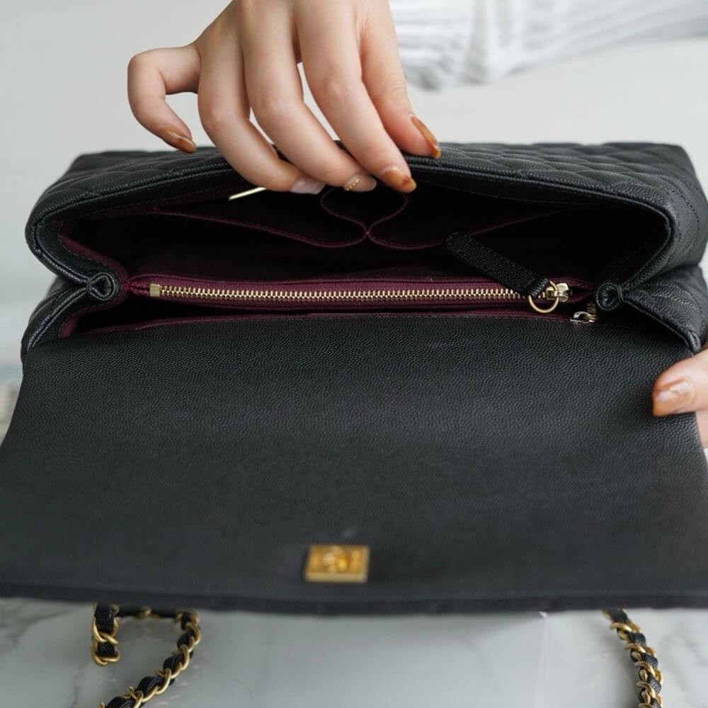Chanel Large Flap Bag With Top Handle(HIGH-END GRADE) RelaxedFit 1593