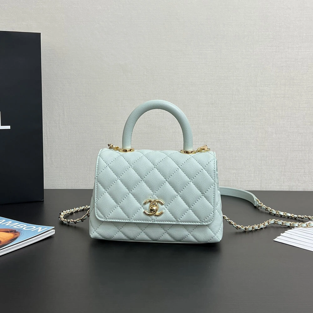 WaterResistant Chanel MINI COCO Handle Bag(HIGH-END GRADE) 1313