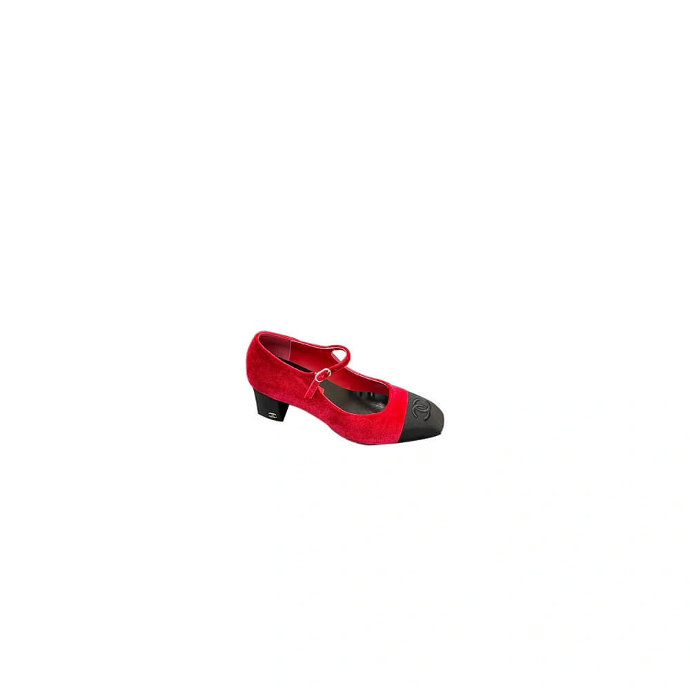 Chanel Mary Janes Heel Functional 3349