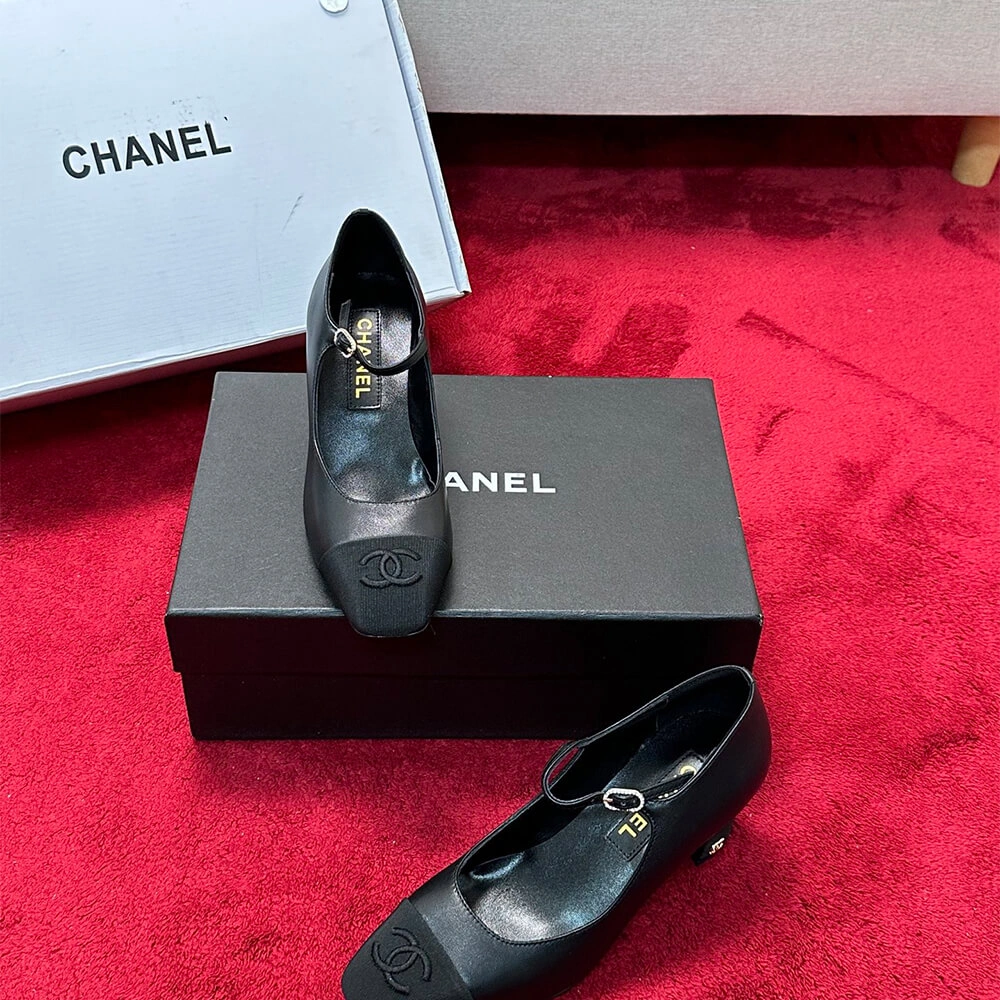 Chanel Mary Janes Heel Neat 3369