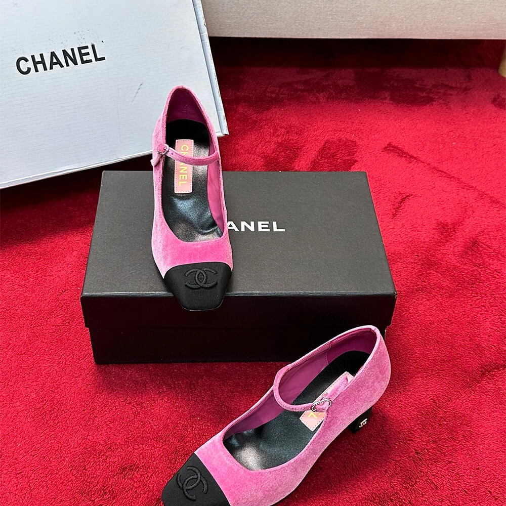 Chanel Mary Janes Heel Cozy 3368