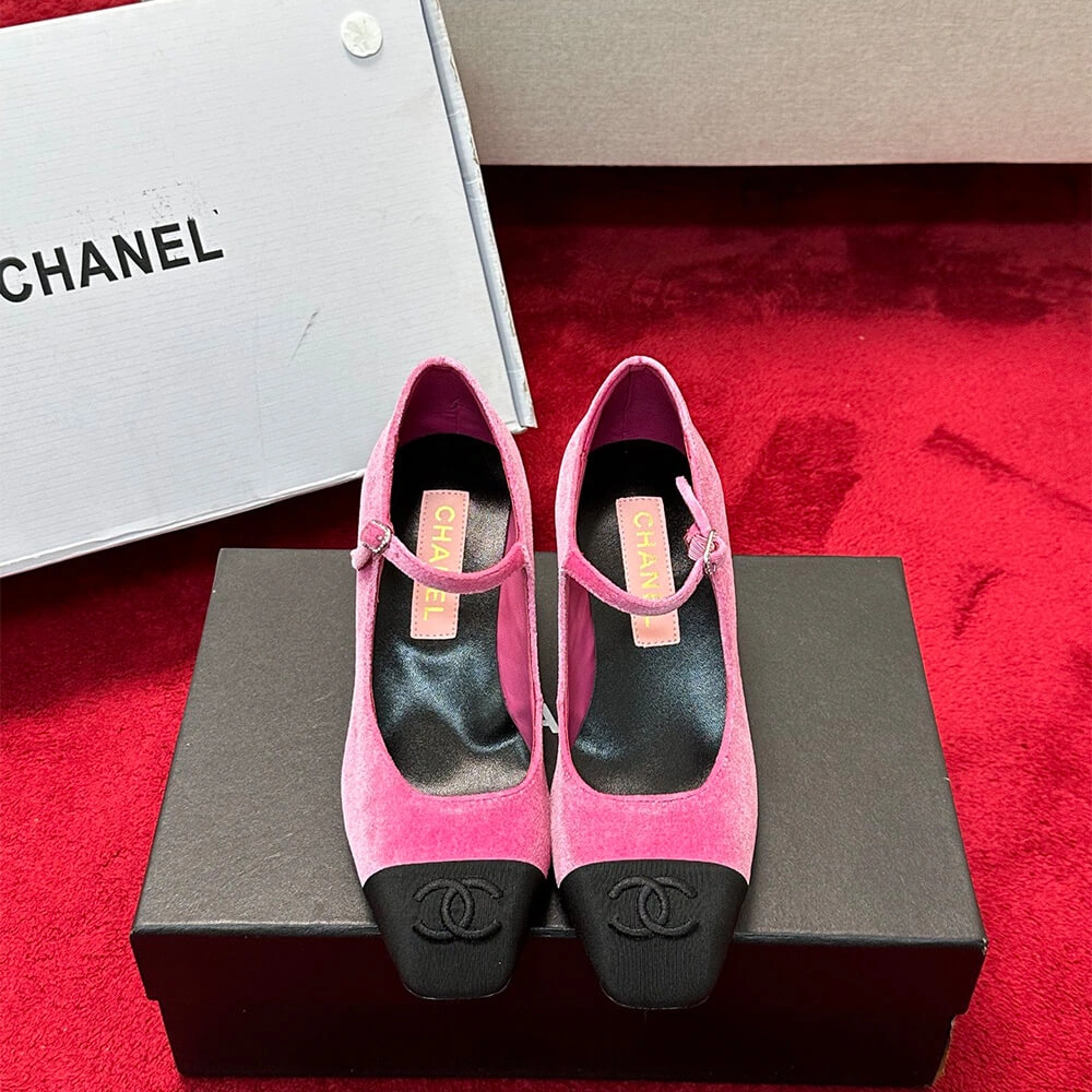 Chanel Mary Janes Heel Cozy 3368