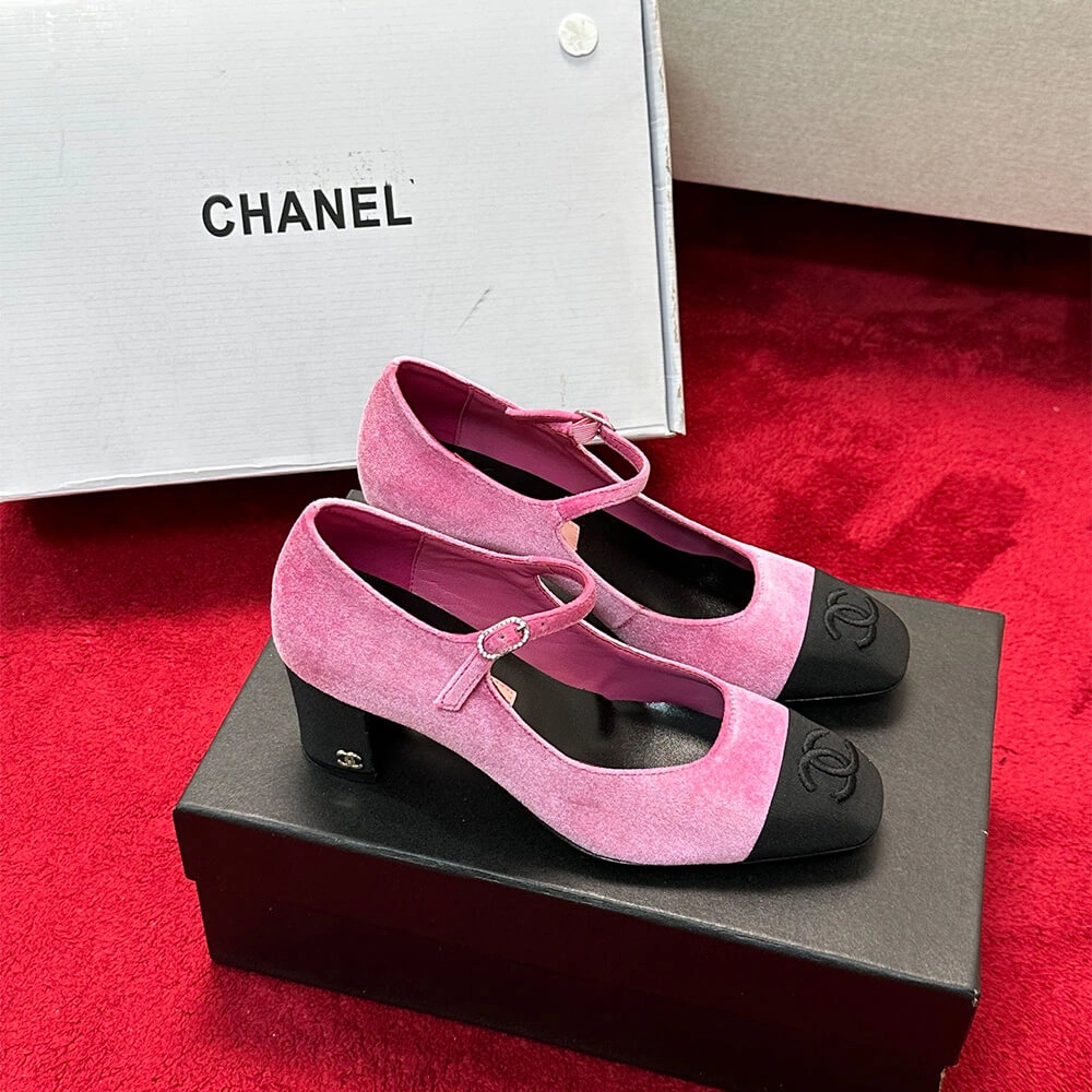 Chanel Mary Janes Heel Cozy 3368