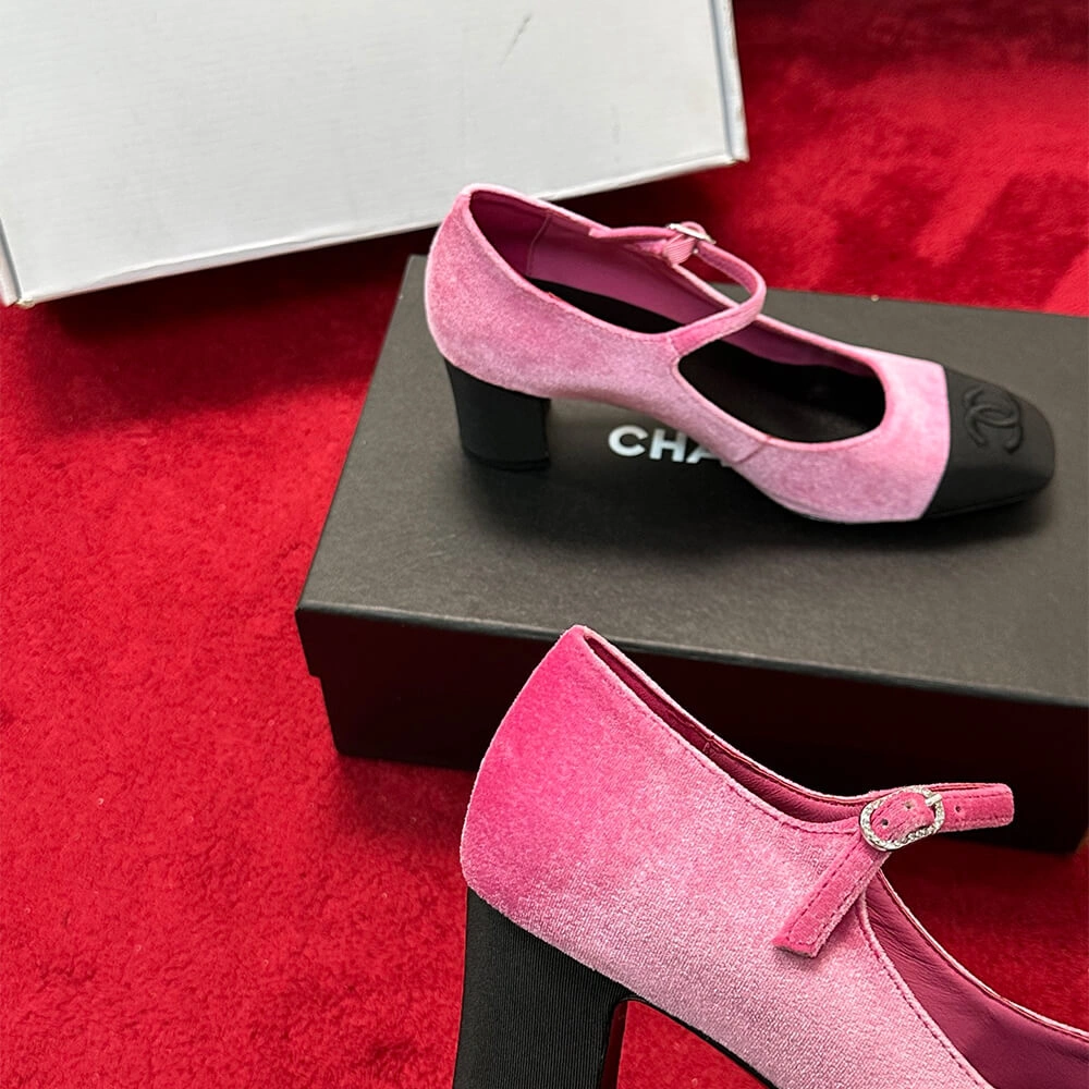 Chanel Mary Janes Heel Cozy 3368