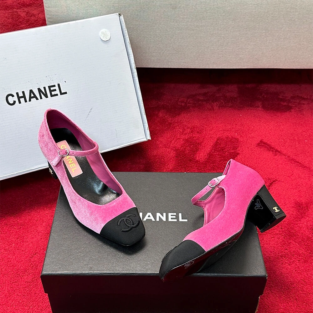 Chanel Mary Janes Heel Cozy 3368