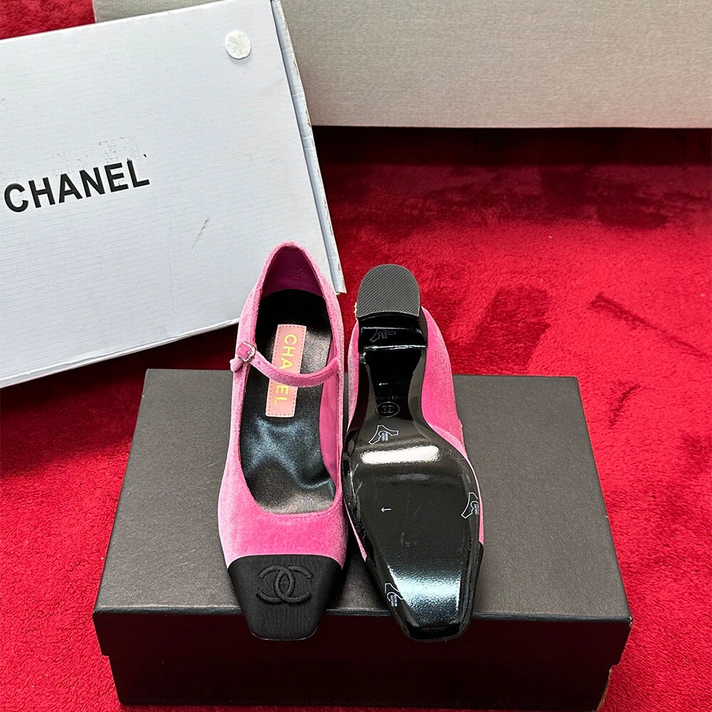 Chanel Mary Janes Heel Cozy 3368
