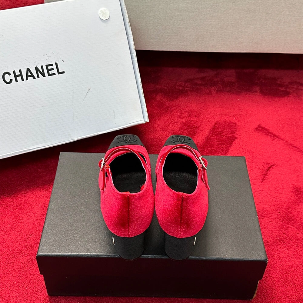 Chanel Mary Janes Heel Functional 3349