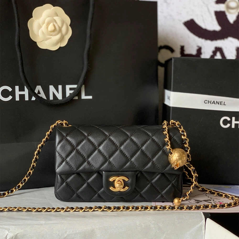 Seasonal Chanel Pearl Crush Mini Rectangular Flap 1435