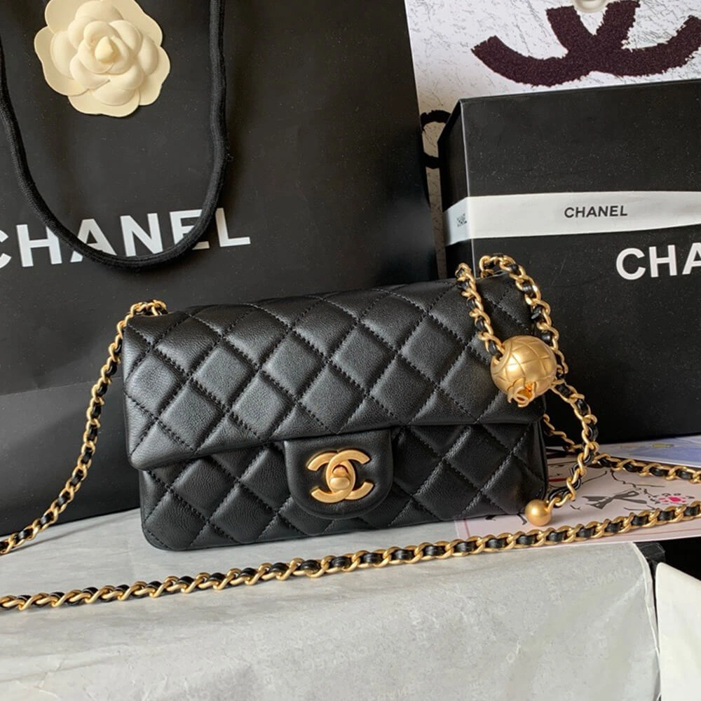 Seasonal Chanel Pearl Crush Mini Rectangular Flap 1435