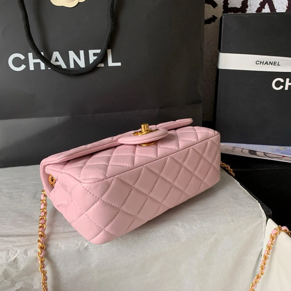 Supportive Chanel Pearl Crush Mini Rectangular Flap 1445