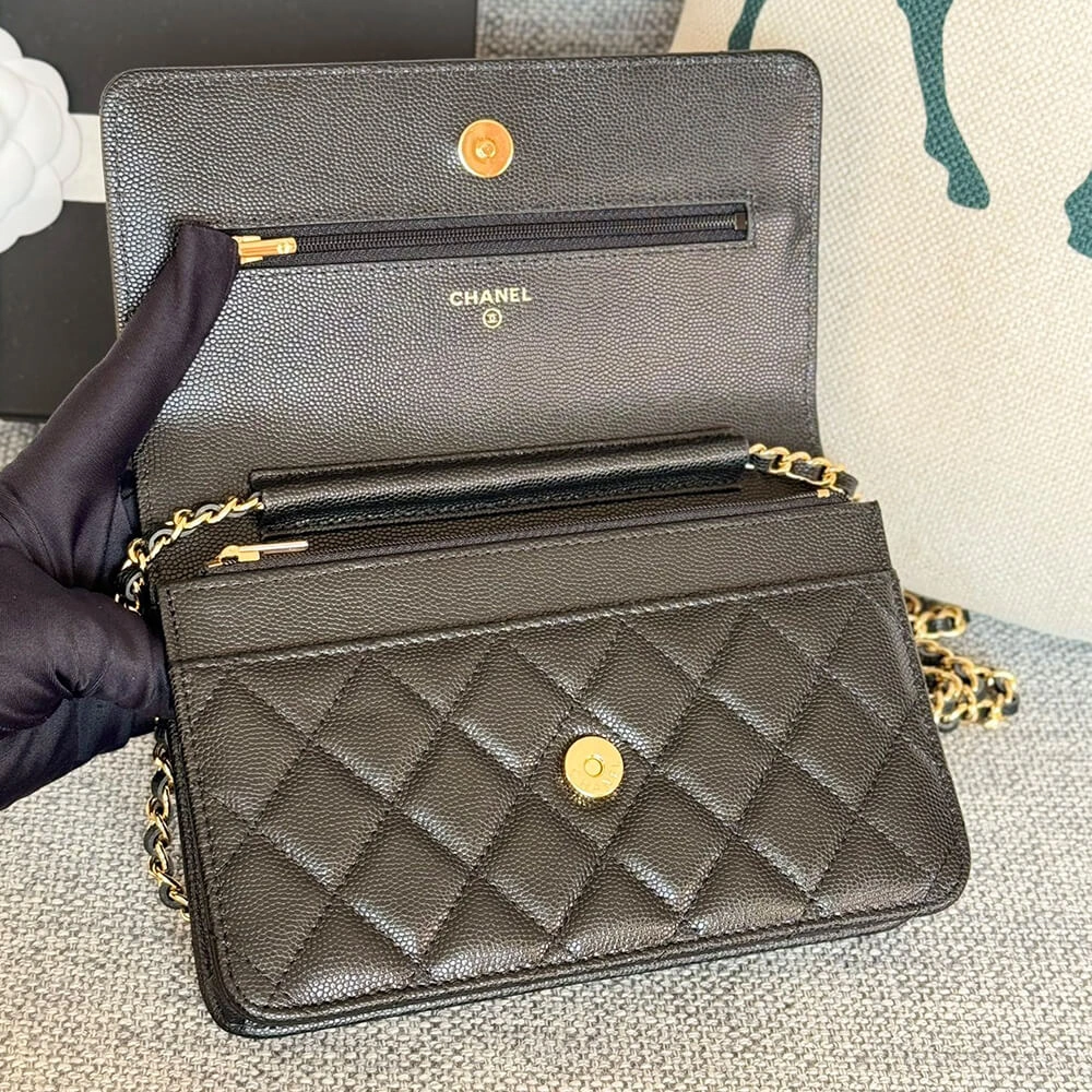SmoothTexture Chanel classic chain wallet 1485