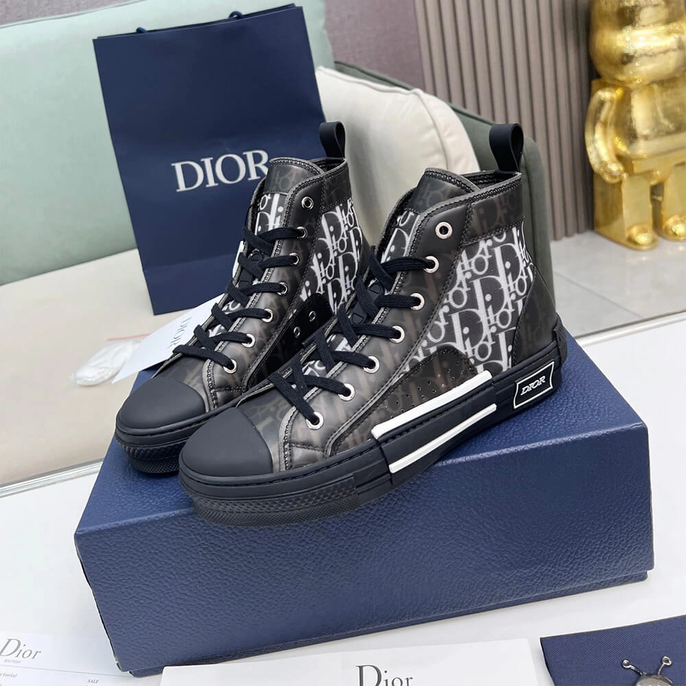 DIOR B23 High-Top Sneakers Dior Oblique SmoothTexture 3338