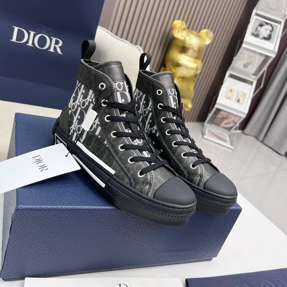DIOR B23 High-Top Sneakers Dior Oblique SmoothTexture 3338