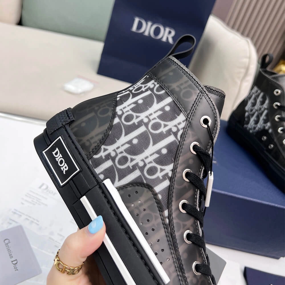 DIOR B23 High-Top Sneakers Dior Oblique SmoothTexture 3338