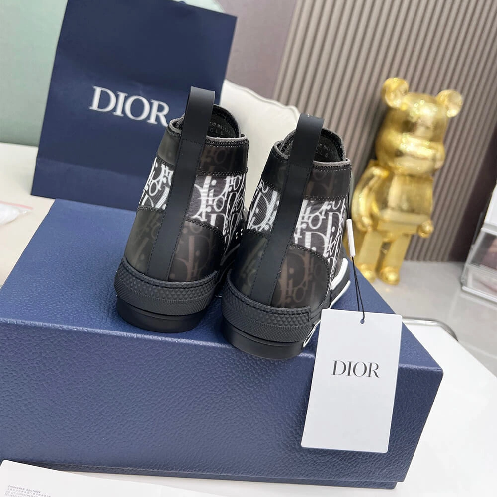 DIOR B23 High-Top Sneakers Dior Oblique SmoothTexture 3338