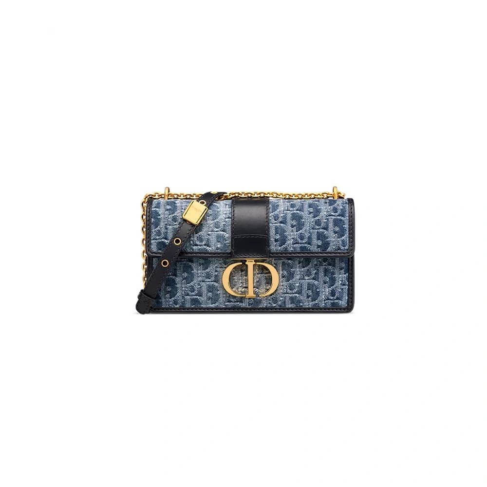 Lightweight Dior 30 Montaigne East-West Bag with Chain 2247
