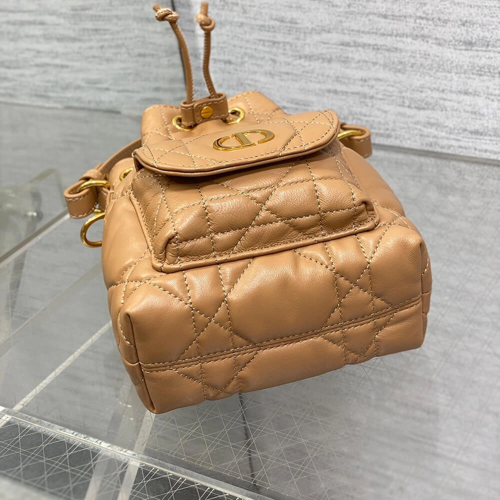 Lightweight Dior Caro Micro Bucket Bag 2159