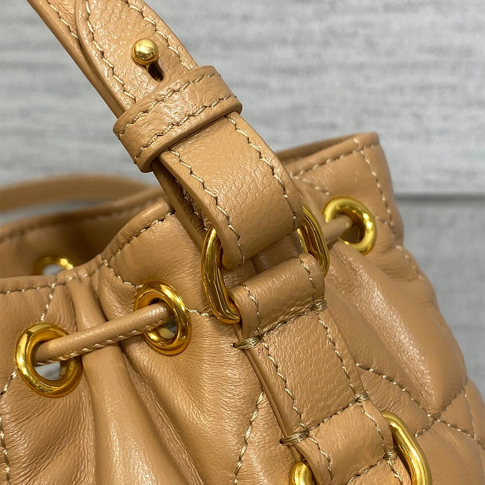 Lightweight Dior Caro Micro Bucket Bag 2159
