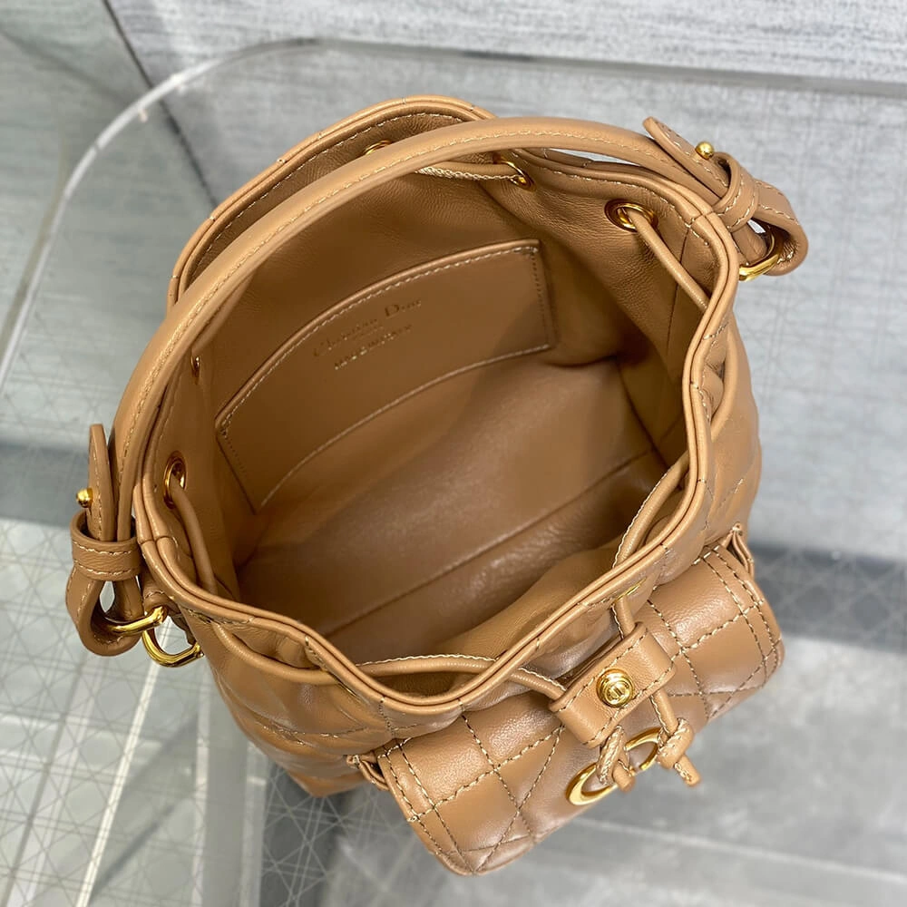 Lightweight Dior Caro Micro Bucket Bag 2159