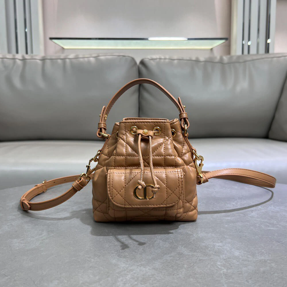Dior Caro Nano Bucket Bag(HIGH-END GRADE) Durable 2200