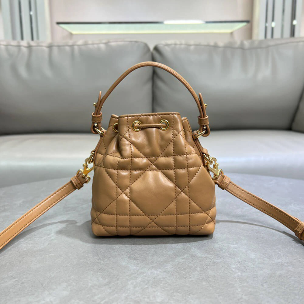 Dior Caro Nano Bucket Bag(HIGH-END GRADE) Durable 2200