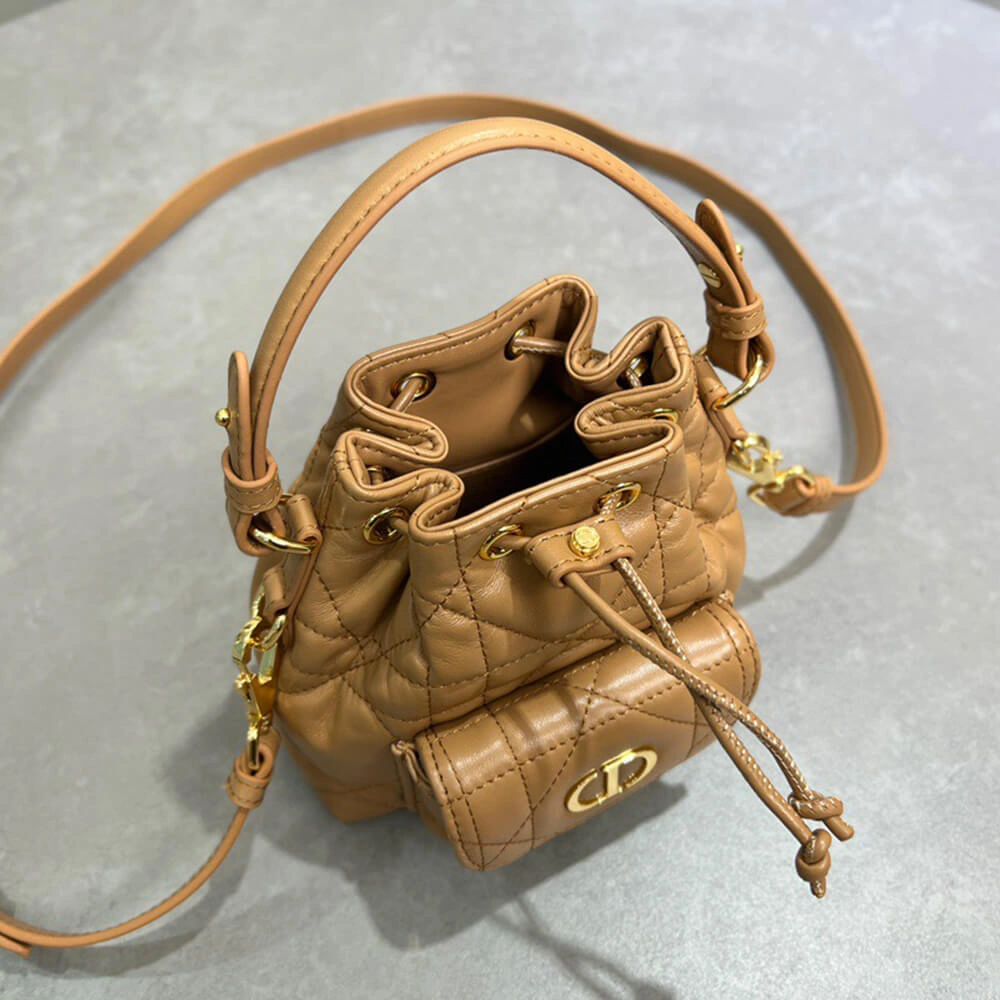 Dior Caro Nano Bucket Bag(HIGH-END GRADE) Durable 2200
