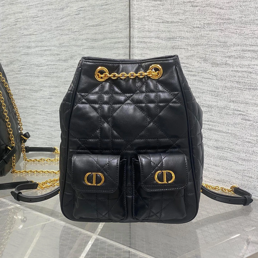 ComfortFit Dior Medium Dior Caro Multicarry Backpack with Chain(HIGH-END GRADE) 2101
