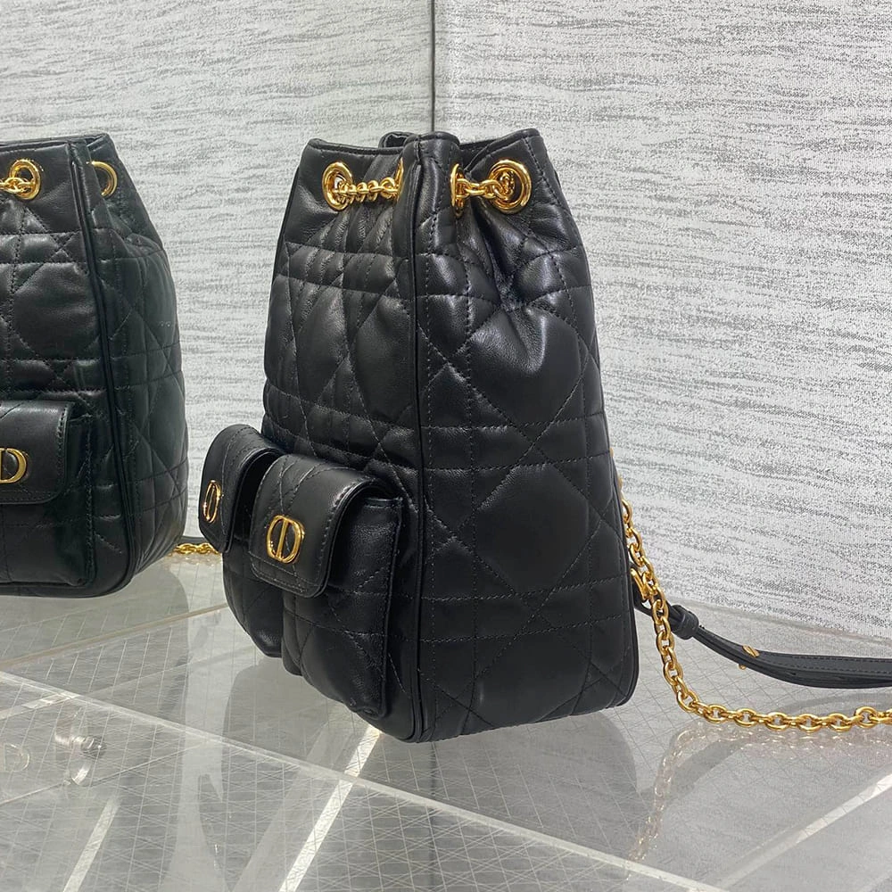 ComfortFit Dior Medium Dior Caro Multicarry Backpack with Chain(HIGH-END GRADE) 2101
