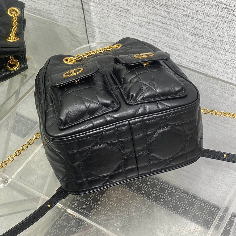 ComfortFit Dior Medium Dior Caro Multicarry Backpack with Chain(HIGH-END GRADE) 2101