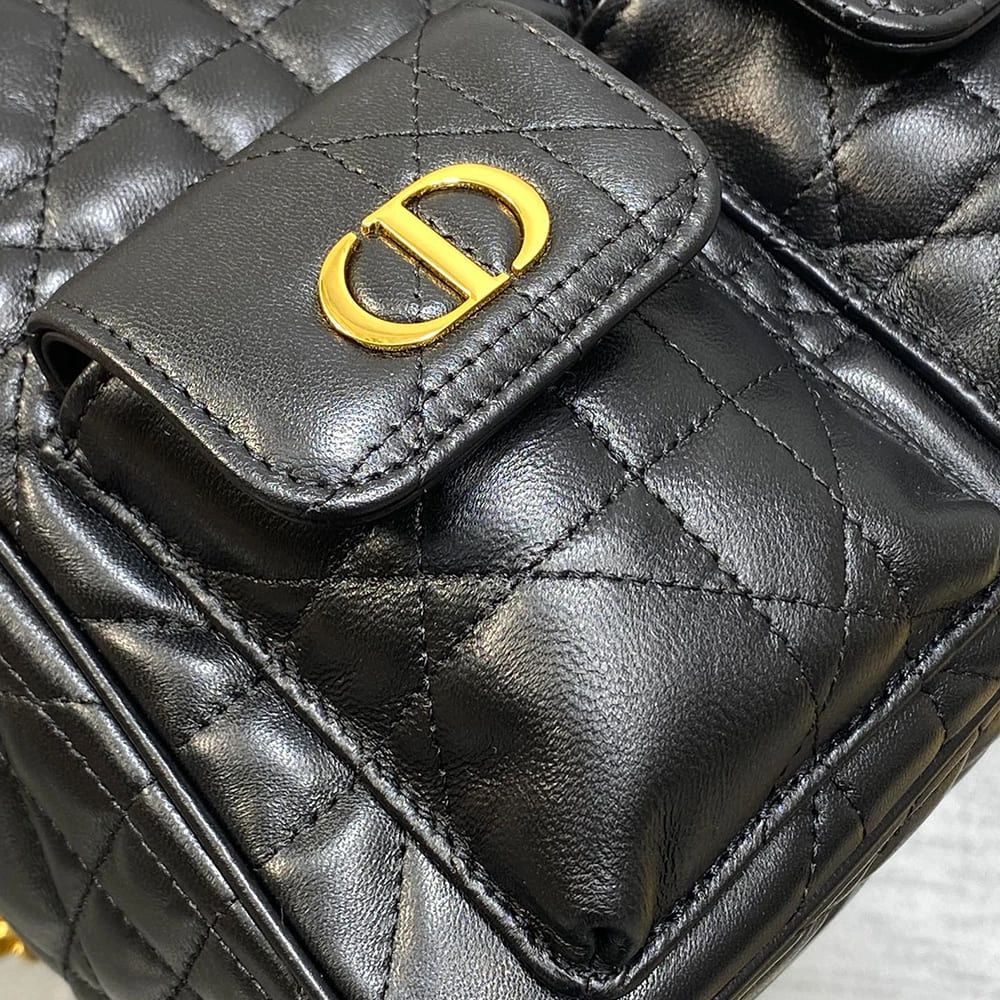 ComfortFit Dior Medium Dior Caro Multicarry Backpack with Chain(HIGH-END GRADE) 2101