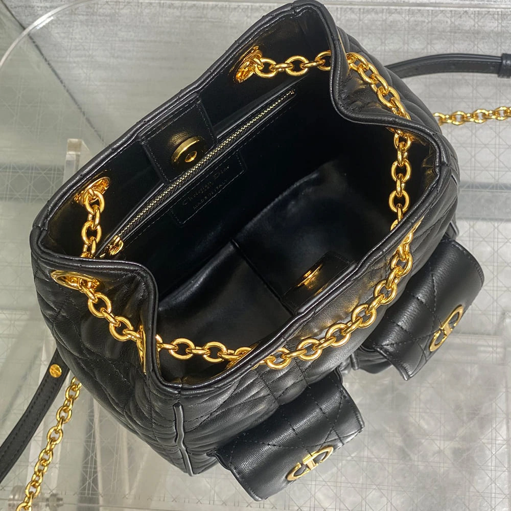 ComfortFit Dior Medium Dior Caro Multicarry Backpack with Chain(HIGH-END GRADE) 2101