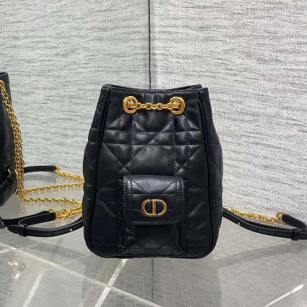 Dior Small Dior Caro Multicarry Backpack with Chain(HIGH-END GRADE) Reliable 2113