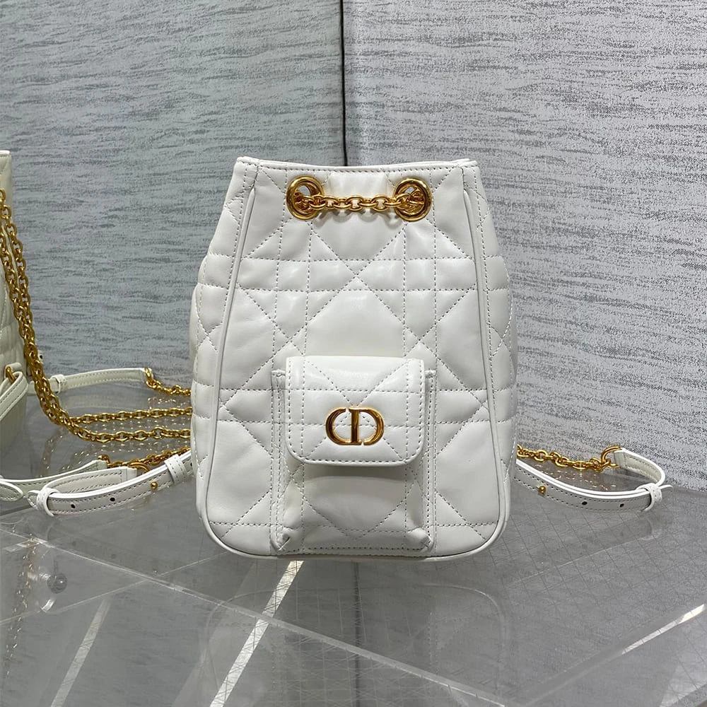 Dior Small Dior Caro Multicarry Backpack with Chain(HIGH-END GRADE) Neat 2105