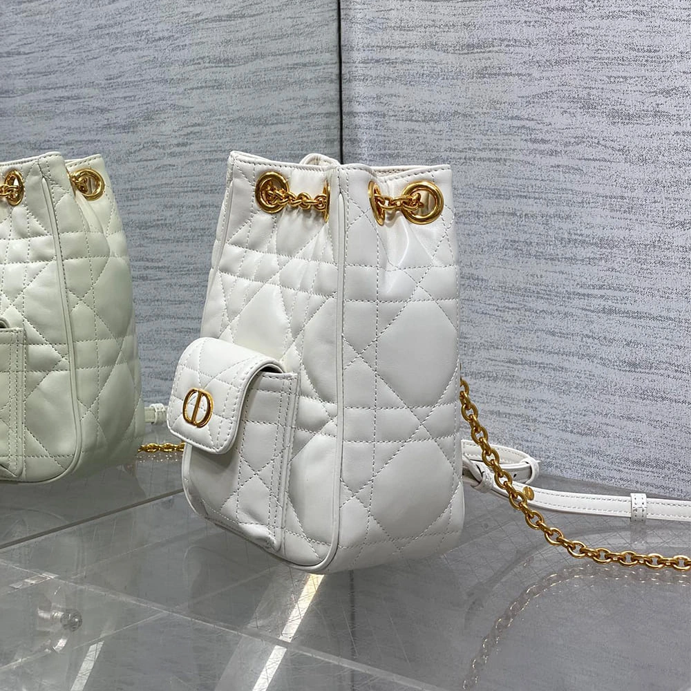 Dior Small Dior Caro Multicarry Backpack with Chain(HIGH-END GRADE) Neat 2105